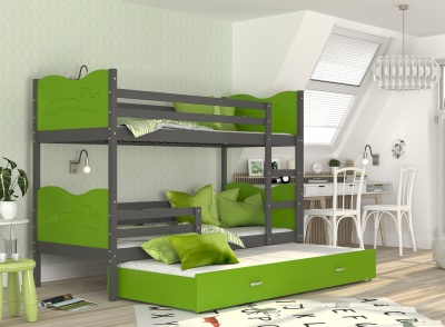 Patrová postel pro 3 děti Max 3 200x90