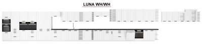 Kuchyňská skříňka Luna WHWH - horní rohová 58x58 GN-90 1F