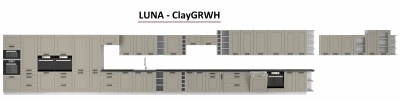 Kuchyňská skříňka Luna ClayGRWH - horní výklop 80 NAGU - 36 1F