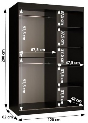 Šatní skříň Král T1 - 120 cm