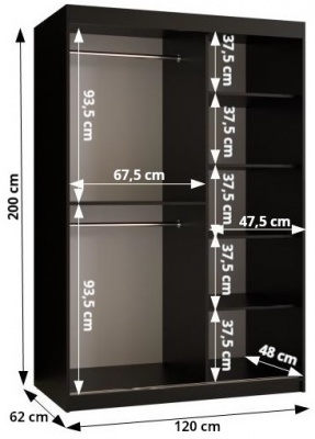 Šatní skříň Rejka 1 - 120 cm