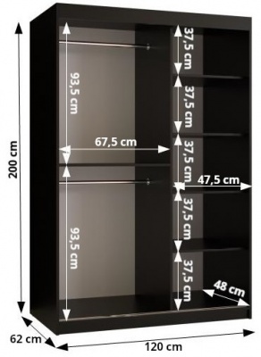 Šatní skříň Rejka 2 - 120 cm