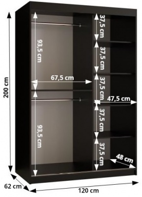 Šatní skříň Krychle - 120 cm