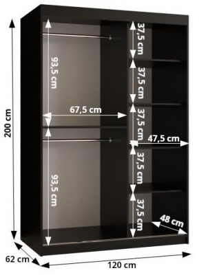 Šatní skříň Krychle 1 - 120 cm