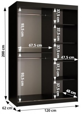 Šatní skříň Krychle 2 - 120 cm