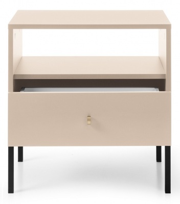 Noční stolek MS54 Mono Béžová - černá podstava