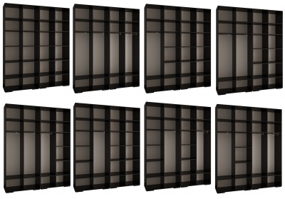 Šatní skříň Tahoe Rifel 3 černý mat - 200 cm