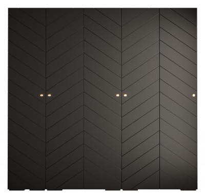 Šatní skříň Tahoe Rifel 4 černý mat - 250 cm