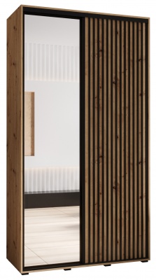 Šatní skříň Olinka 2 130 (hloubka 45 cm) - Artisan + Artisan + zrcadlo