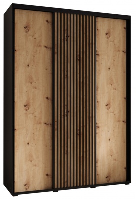 Šatní skříň Sofinka 170 (hloubka 45 cm) - černá + Artisan
