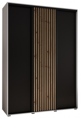 Šatní skříň Sofinka 180 (hloubka 45 cm) - bílá + černá