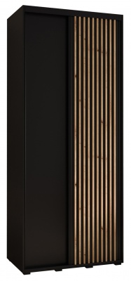 Šatní skříň Sofinka 120 (hloubka 60 cm) - černá + černá