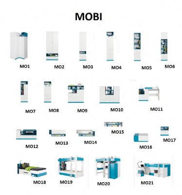 Rohová skříň Mobi MO1