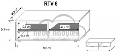 Televizní stolek RTV 6