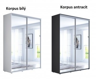 Šatní skříň Majda 2 - šířka 170 cm, výška 242 cm