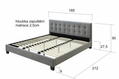 Čalouněná postel Míša L501