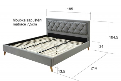 Čalouněná postel Žanet L502