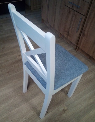 Židle K-X čalouněná - odstín: bílá, látka: Portland 90 - SKLADEM 2 ks