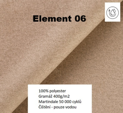 Sedací souprava Sempre (látka Element 06) - SKLADEM 1 ks - AKČNÍ CENA, VELKÁ SLEVA