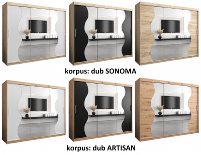 Šatní skříň Barcelona - 250 cm