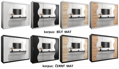Šatní skříň Barcelona - 250 cm