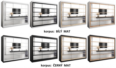 Šatní skříň Romana 2 - 250 cm