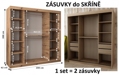 Šatní skříň Otka - 200 cm