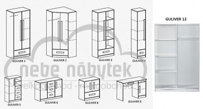 Šatní skříň 120 Guliver 12