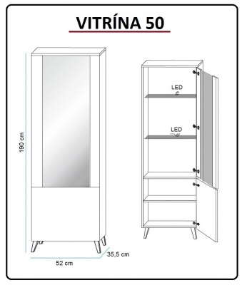 Vitrína Lima 50