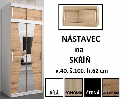 Šatní skříň Rokoko - 100 cm