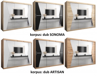 Šatní skříň Rokoko - 250 cm