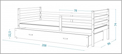 Postel pro 2 děti Jacek P2 200x90