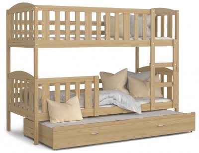 Patrová postel pro 3 děti Kubus 3 190x80
