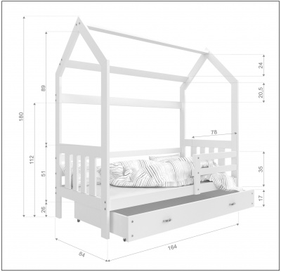 Postel Domek 2 160x80