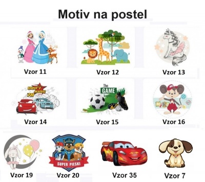 Dětský pokoj Filip Grafika s postelí 140x80 - sestava 1