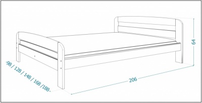 Postel Dallas lamino - šíře od 90 cm - DOPRAVA ZDARMA