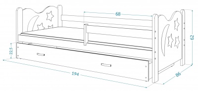 Postel pro 2 děti Mikolaj P2 190x80