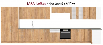 Kuchyňská skříňka Sara lefkas - horní vitrína 80 GS-72 2F