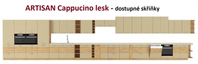 Kuchyňská skříňka Artisan cappucino lesk - horní 80 G-90 2F