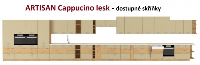 Kuchyňská skříňka Artisan cappucino lesk - horní 60 NAGU - 36 1F