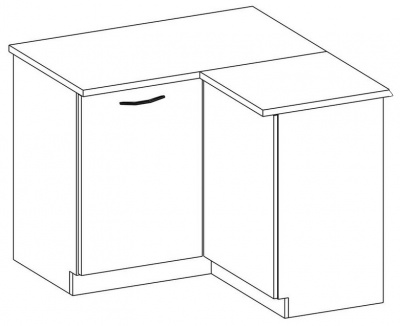 Kuchyňská skříňka Omega - dolní rohová 89x89 DN 1F ZB - vč. prac. desky