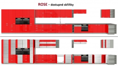 Kuchyňská skříňka Rose - dolní policová 15 D OTW