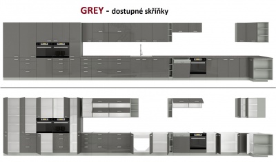 Kuchyňská skříňka Grey - dvířka pro vestavnou myčku ZM 570 x 446