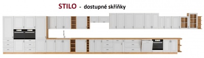 Kuchyňská skříňka Stilo WH - dolní 50 D 1F 1S dvířka + šuplík