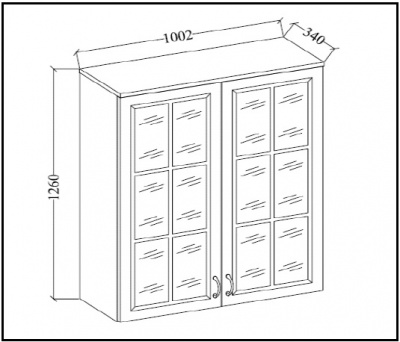 Kredenc Flawia 100 WHAR - komoda 2D + nadstavba 2D - dub Artisan + MDF bílý mat