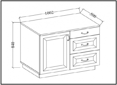 Komoda Flawia 100 WHAR 1D3S - dub Artisan + MDF bílý mat