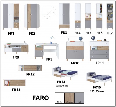 Šatní skříň Faro FR1