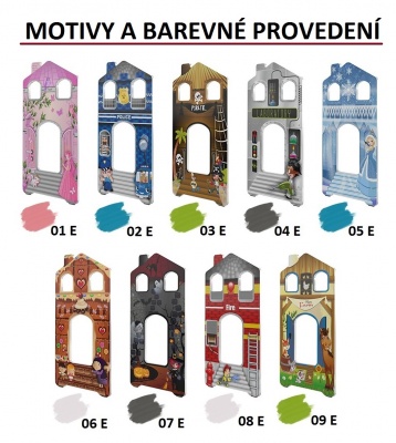 Patrová postel pro 3 děti Dominik domek 3N 190x80