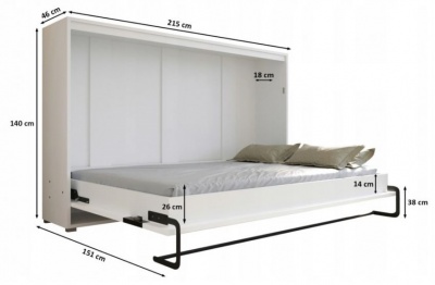 Výklopná postel House 120 - horizontální