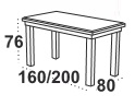 Stůl Wenus 1P